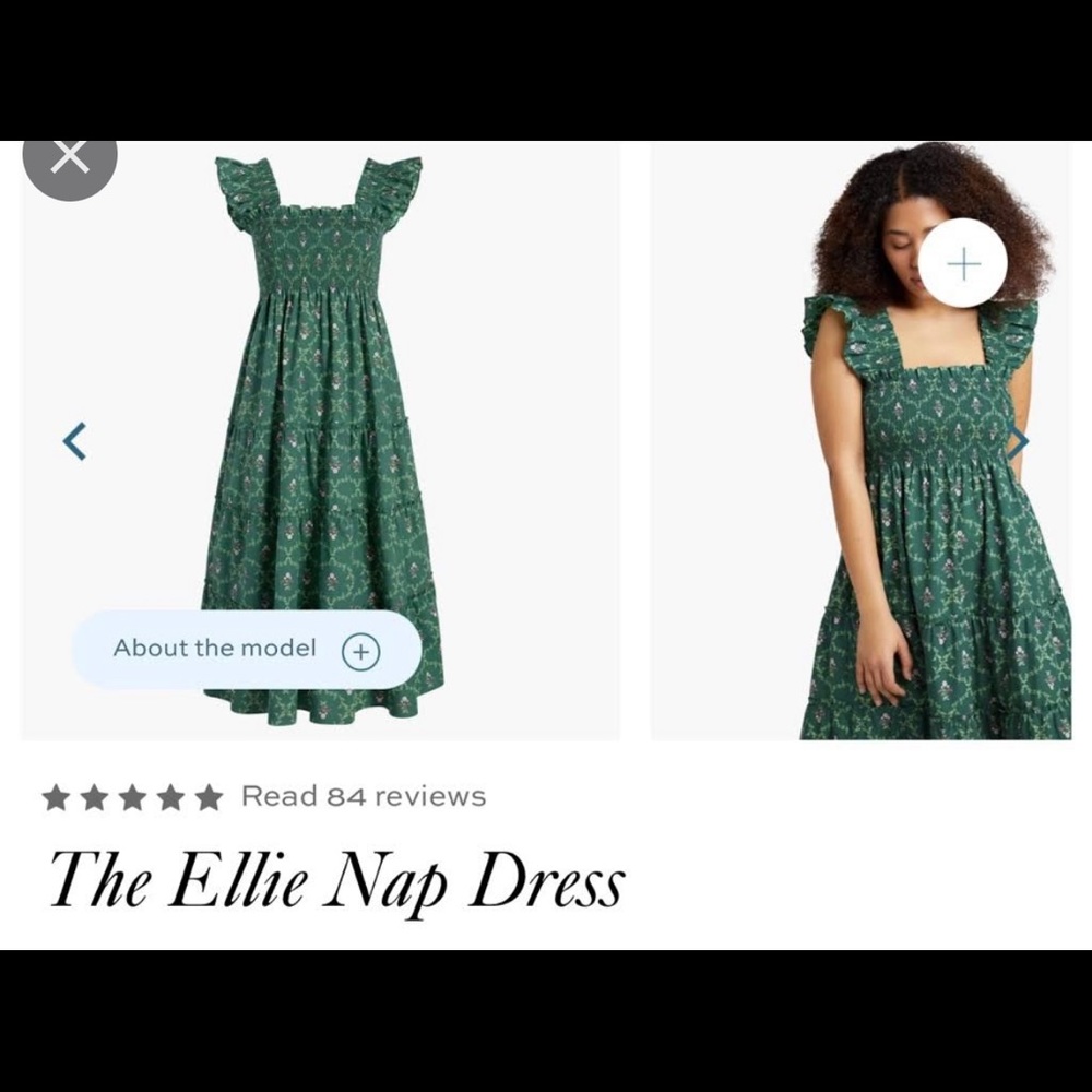 Emeral trellis nap dress XS